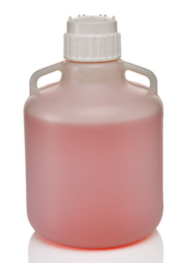 Nalgene&trade; 氟化 HDPE 带瓶盖大瓶
