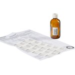 带顶部开口盖的窄口玻璃隔垫瓶