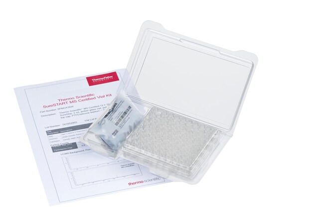 SureSTART™ MSCERT+ 螺口样品瓶和瓶盖套件,3级高性能应用