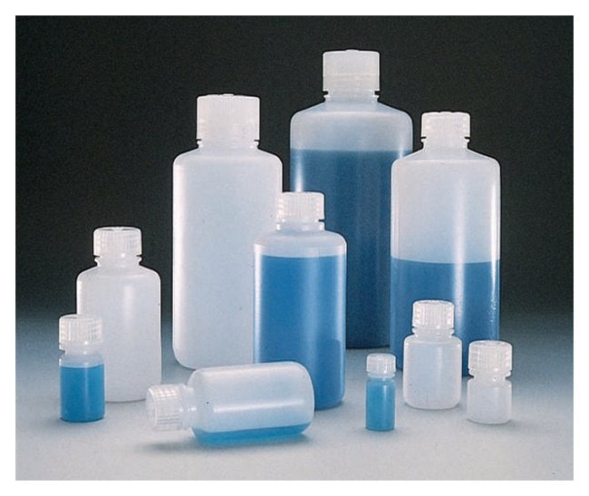 Nalgene&trade; Narrow-Mouth HDPE Lab Quality Bottles with Closure
