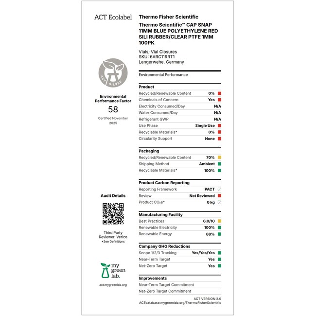 SureSTART™ 11 mm 卡口盖,2级高通量应用