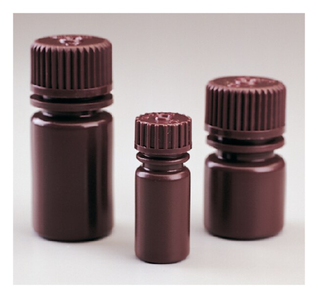 Nalgene&trade; Opaque Amber HDPE Diagnostic Bottles with Closure: Bulk Pack