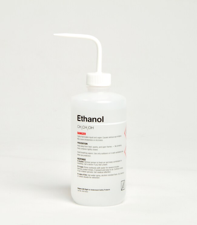 Nalgene™ Right-to-Understand Safety Wash Bottles featuring Globally Harmonized System (GHS) labeling