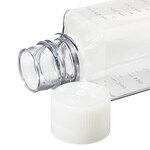 Nalgene&trade; 方型带盖 PET 培养基瓶：无菌、热塑托盘装