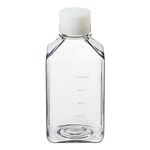 Nalgene&trade; 方型带盖 PET 培养基瓶：无菌、热塑托盘装