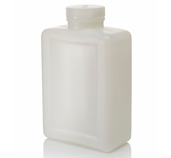Nalgene&trade; 矩形 HDPE 带盖瓶