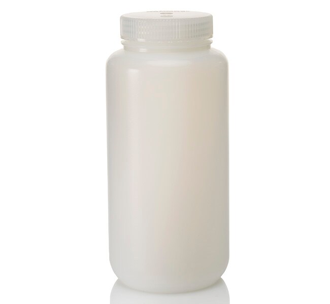 Nalgene&trade; Wide-Mouth HDPE Economy Bottles with Closure