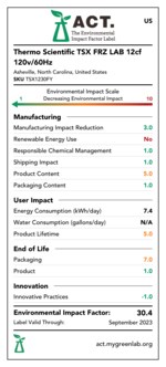 TSX 系列高性能 -30&deg;C 自动除霜冷冻冰箱