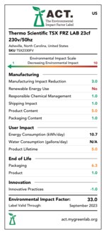 TSX 系列高性能 -30&deg;C 自动除霜冷冻冰箱