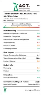 TSX 系列高性能 -20&deg;C 手动除霜酶制剂冷冻冰箱