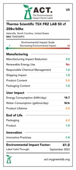 TSX 系列高性能 -30&deg;C 自动除霜冷冻冰箱