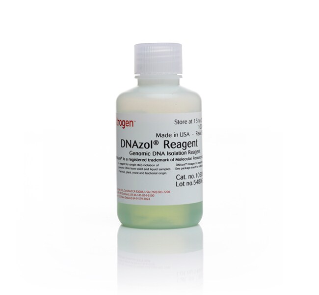 DNAzol&trade; Reagent, for isolation of genomic DNA from solid and liquid samples