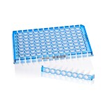 Armadillo&trade; Low-Profile PCR Strip Plate, 96 well, blue, white well