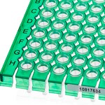 Armadillo&trade; 矮型 PCR 联排板，96 孔，绿色，白色孔
