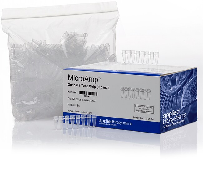 MicroAmp&trade; Optical 8-Tube Strip, 0.2 mL