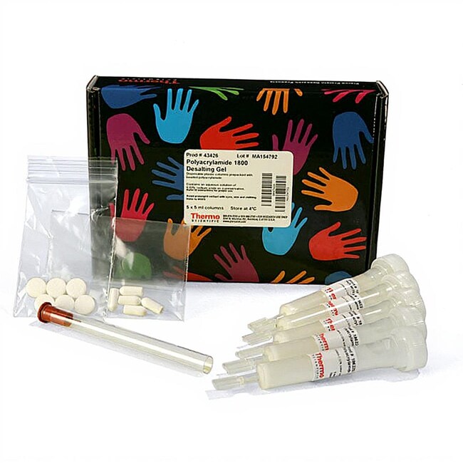 Pierce&trade; 聚丙烯酰胺脱盐柱 (1.8K MWCO, 5 mL)