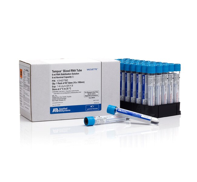 Tempus&trade; 血液 RNA 管
