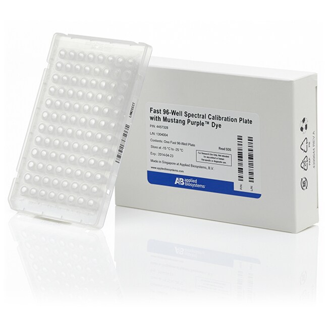 用于多通路 qPCR（Fast 96 孔）的 MUSTANG PURPLE&trade; 染料光谱校准板