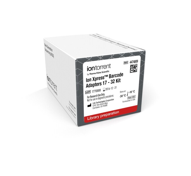 Ion Xpress&trade; 条形码接头 17-32 试剂盒