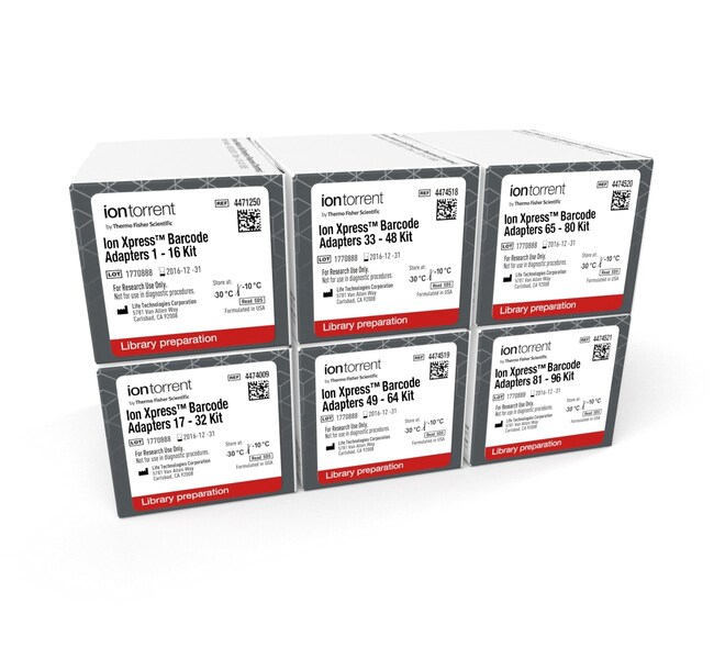 Ion Xpress&trade; Barcode Adapters 1-96 Kit