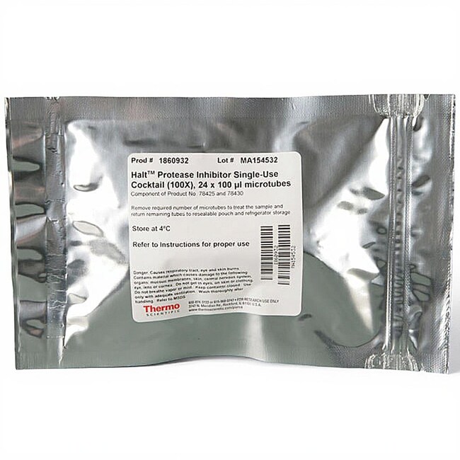 Halt&trade; 蛋白酶抑制剂混合物，无 EDTA (100X)