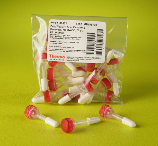 Zeba™ 脱盐离心柱、板和纯化柱,7K MWCO,0.5–100 mL