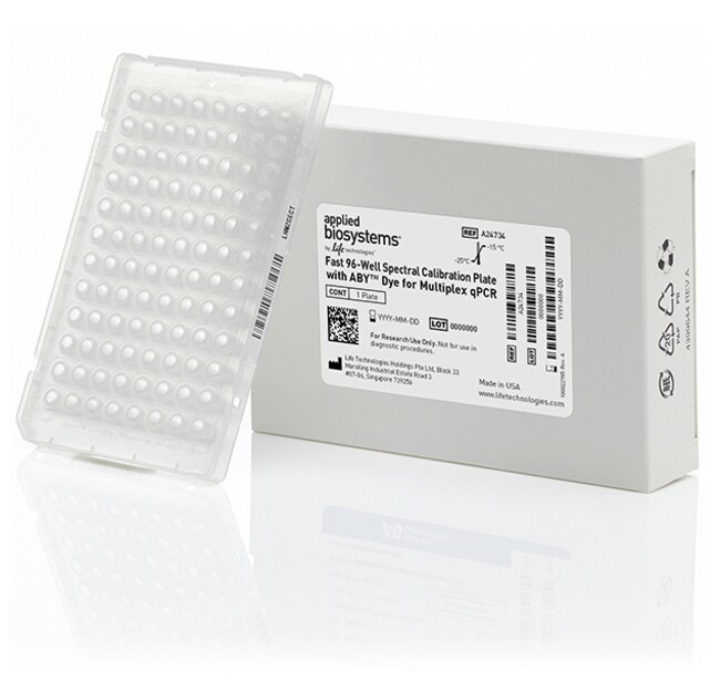 用于多通路 qPCR（Fast 96 孔）的 ABY&trade; 染料光谱校准板