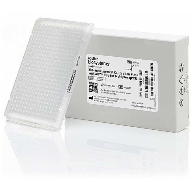 用于多通路 qPCR（384 孔）的 ABY&trade; 染料光谱校准板