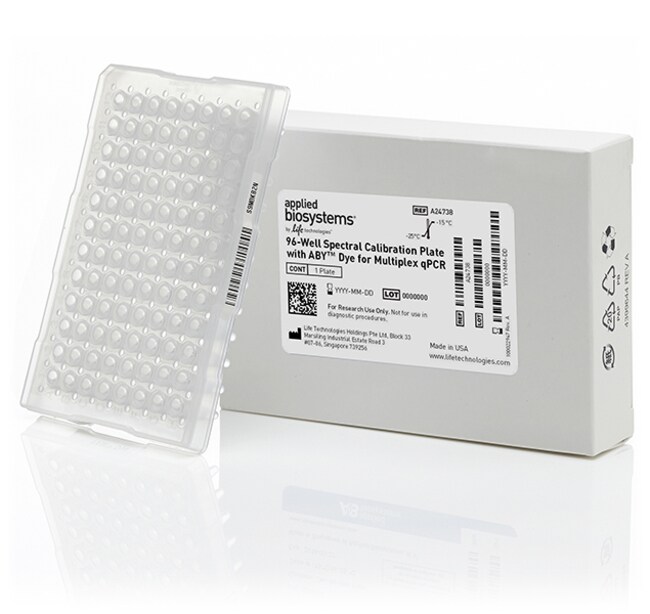 用于多通路 qPCR（96 孔）的 ABY&trade; 染料光谱校准板