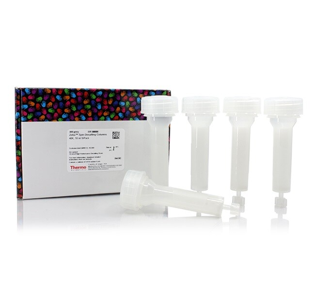 Zeba&trade; Spin Desalting Columns and Plates, 40K MWCO, 75 &mu;L&ndash;10 mL