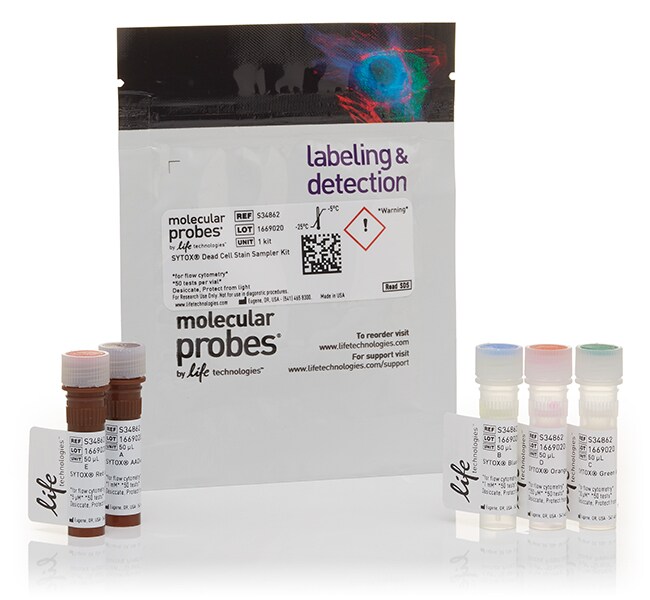 SYTOX&trade; Dead Cell Stain Sampler Kit, for flow cytometry