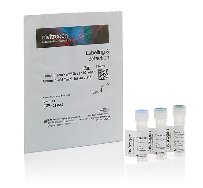 Tubulin Tracker&trade; Green（Oregon Green&trade; 488 Taxol，双乙酸酯）