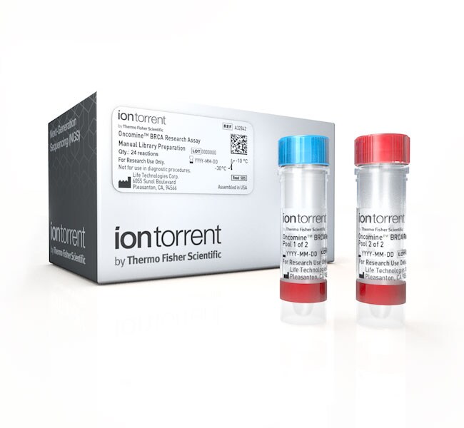 Oncomine&trade; BRCA Research Assay，手动文库制备