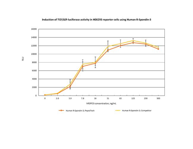 Human R-Spondin-3 Protein in Bioactivity (Bioactivity)