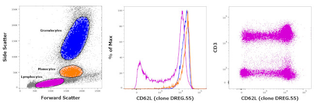 CD62L (L-Selectin) Antibody in Flow Cytometry (Flow)