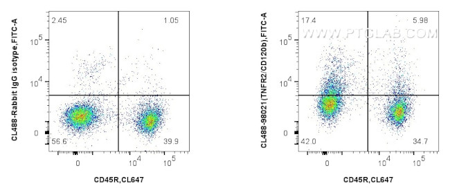TNFR2/CD120b Antibody in Flow Cytometry (Flow)