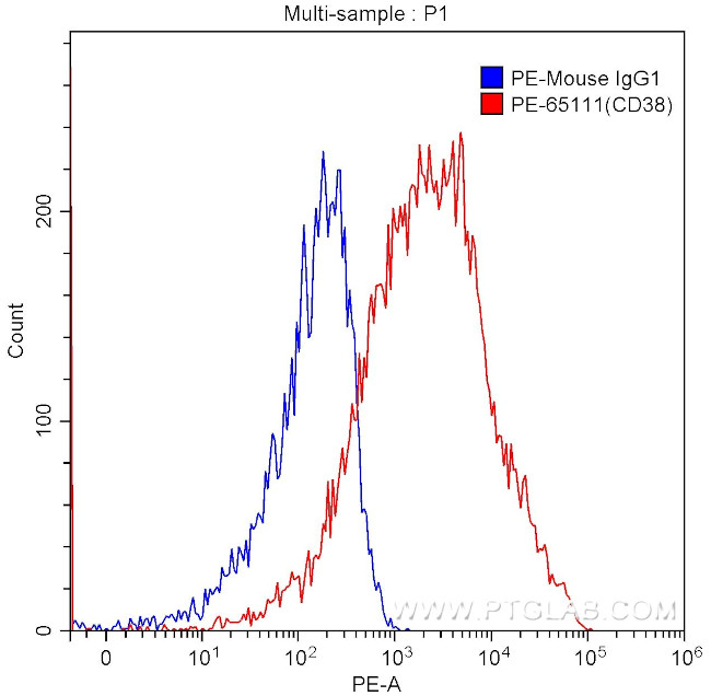 CD38 Antibody in Flow Cytometry (Flow)