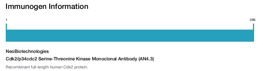 Cdk2/p34cdc2 Serine-Threonine Kinase Monoclonal Antibody (AN4.3)