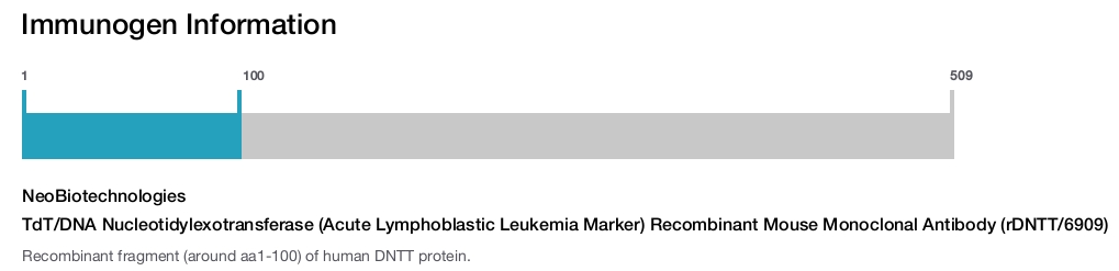 TdT/DNA Nucleotidylexotransferase (Acute Lymphoblastic Leukemia Marker) Recombinant Mouse Monoclonal Antibody (rDNTT/6909)