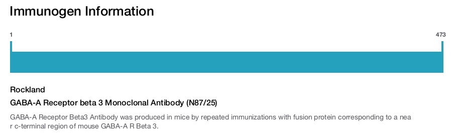 GABA-A Receptor beta 3 Monoclonal Antibody (N87/25)