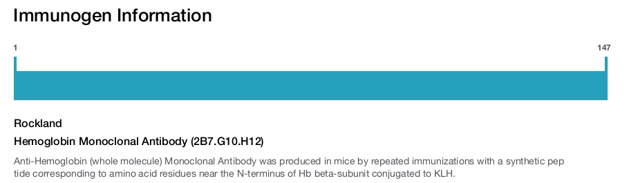 Hemoglobin Monoclonal Antibody (2B7.G10.H12)