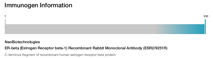 ER-beta (Estrogen Receptor beta-1) Recombinant Rabbit Monoclonal Antibody (ESR2/9251R)