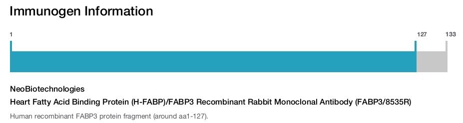 Heart Fatty Acid Binding Protein (H-FABP)/FABP3 Recombinant Rabbit Monoclonal Antibody (FABP3/8535R)