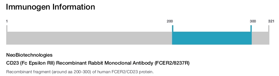 CD23 (Fc Epsilon RII) Recombinant Rabbit Monoclonal Antibody (FCER2/8237R)