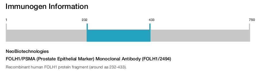 FOLH1/PSMA (Prostate Epithelial Marker) Monoclonal Antibody (FOLH1/2494)