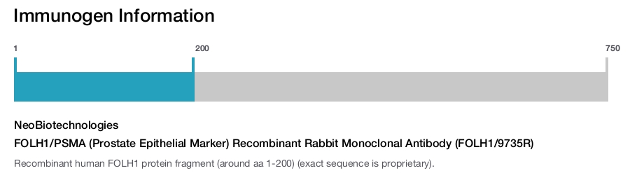 FOLH1/PSMA (Prostate Epithelial Marker) Recombinant Rabbit Monoclonal Antibody (FOLH1/9735R)