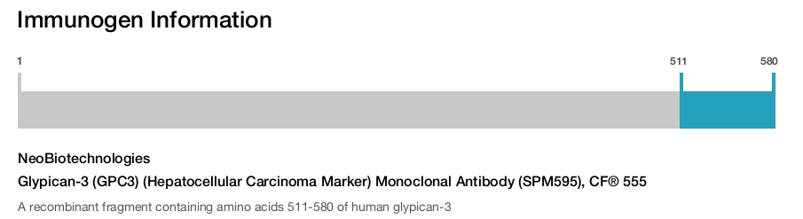 Glypican-3 (GPC3) (Hepatocellular Carcinoma Marker) Monoclonal Antibody (SPM595), CF&reg; 555