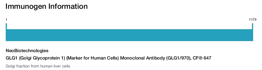GLG1 (Golgi Glycoprotein 1) (Marker for Human Cells) Monoclonal Antibody (GLG1/970), CF&reg; 647