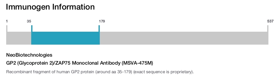 GP2 (Glycoprotein 2)/ZAP75 Monoclonal Antibody (MSVA-475M)