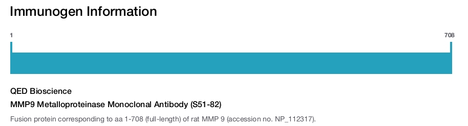 MMP9 Metalloproteinase Monoclonal Antibody (S51-82)